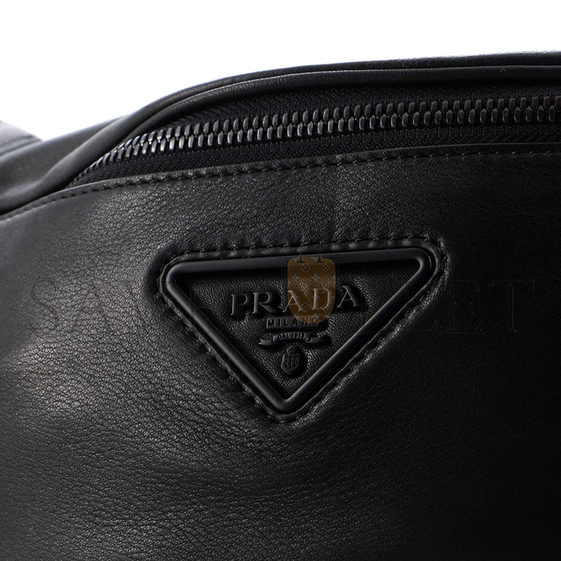 PRADA ZIP BELT BAG LEATHER SMALL 2VL033 (18*15.5cm)